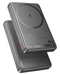 Powerbank с беспроводной зарядкой MagSafe Hoco Q26A 10000mAh 2USB-C 20W серый