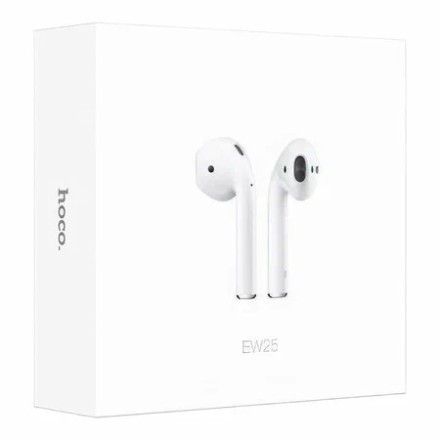  Беспроводные наушники TWS Hoco EW25 BT5.3/30mAh (350mAh)/4ч белые