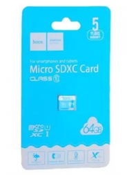 micro SDXC карта памяти Hoco 64GB Class 10 (без адаптера)