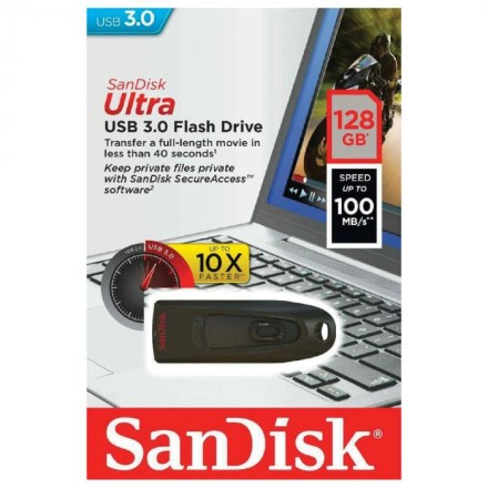  3.0 USB флеш накопитель SanDisk 128GB Ultra (SDCZ48-128G-U46) черный