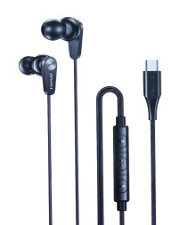 Стереонаушники Awei PC-21T с микрофоном Type-C 1.2м черные