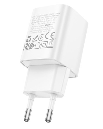  Сетевое зар. устр. Hoco C148A 1C 30W белое