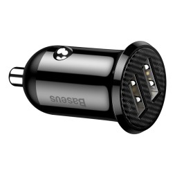 Автомобильное заряд. устр. Baseus Grain Pro 2USB 2.4A (CCALLP-01) черное
