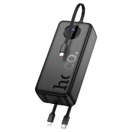  Powerbank Hoco J132B 30000mAh 1USB/1C с кабелем Type-C/Lightning черный