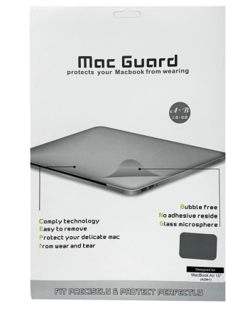  Защитная пленка на корпус для MacBook Air 15&quot; (A2941) темно-серая