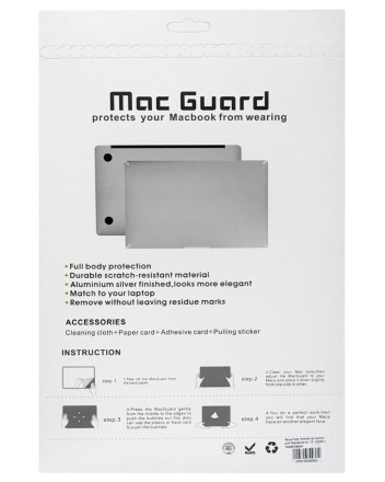  Защитная пленка на корпус для MacBook Air 15&quot; (A2941) темно-серая