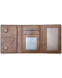 Кожаный чехол-бумажник Leather Wallet с MagSafe для Apple i-Phone коричневый