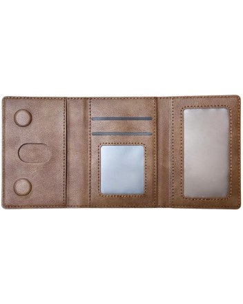  Кожаный чехол-бумажник Leather Wallet с MagSafe для Apple i-Phone коричневый