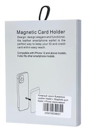 Кожаный чехол-бумажник Leather Wallet с MagSafe для Apple i-Phone коричневый