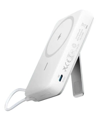  Powerbank с беспроводной зарядкой Anker Zolo (A1685) 10000mAh 30W 1USB/1C с проводом Type-C белый
