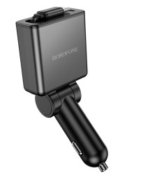 Автомобильное заряд. устр. Borofone BZ33 с выдвижным кабелем Type-C+1C 60W черное