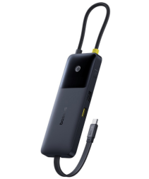 USB-C хаб Baseus Dual Fast Charging 6в1 2USB/HDMI/3USB-C (B00070902123-00) черный