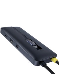 USB-C хаб Baseus Dual Fast Charging 6в1 2USB/HDMI/3USB-C (B00070902123-00) черный