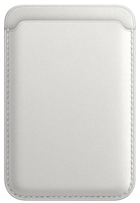  Кожаный чехол-бумажник для карт и визиток MagSafe Leather Wallet для Apple i-Phone белый