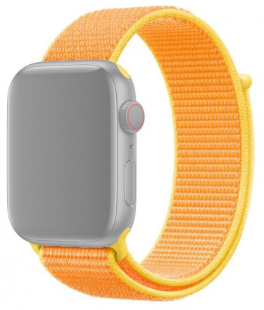 Сменный браслет для Apple Watch 38-40mm ткань липучка жёлтый