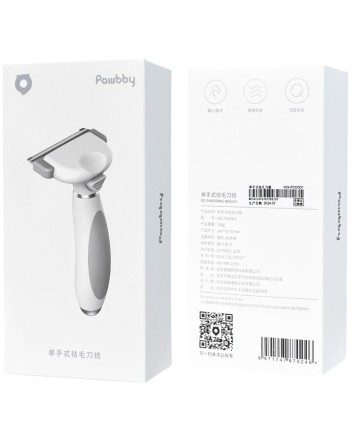  Расческа для груминга животных Pawbby Pet DE-shedding brush (MG-PCO001-GL) белая