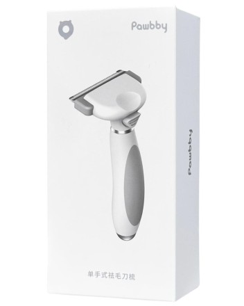  Расческа для груминга животных Pawbby Pet DE-shedding brush (MG-PCO001-GL) белая