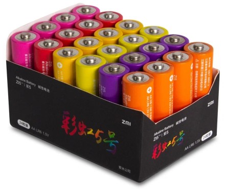  Батарейки ZMI Rainbow ZI5 тип AA 24 шт цветные