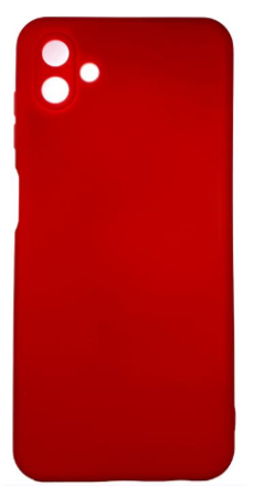  Накладка для Samsung Galaxy A04 Silicone cover без логотипа красная
