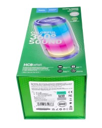 Bluetooth колонка Hoco Colorful TWS Speaker HC8 BT5.0/1800mAh/4ч/10Вт/TF/FM/USB/AUXсиняя