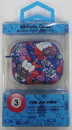  Силиконовый светящийся в темноте чехол для AirPods 3 Luxo Kaws рисунок №3