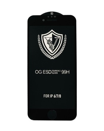  Защитное стекло для i-Phone 6/7/8 OG чёрное