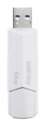  USB флеш накопитель Smartbuy 64GB Clue White (SB64GBCLU-W)