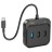  Кабель-переходник Hoco HB37 Type-C на HDMI/USB3.0/USB2.0/RJ45/USB-C 0.2м черный