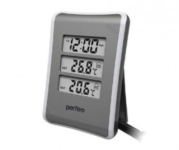 Часы-метеостанция Perfeo Tempo (PF-S3316E) серые