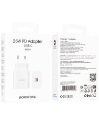 Сетевое зар. устр. Borofone BA82A 1C 25W 3A белое
