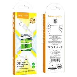 Usb Кабель-зарядка Type-C на Type-C Hoco X83 3A 60W 1м силиконовый белый