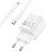 Сетевое зар. устр. Hoco C146A с шнуром Type-C на Type-C 1C 20W белое