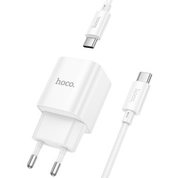 Сетевое зар. устр. Hoco C146A с шнуром Type-C на Type-C 1C 20W белое