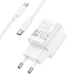 Сетевое зар. устр. Hoco C146A с шнуром Type-C на Type-C 1C 20W белое