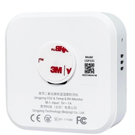  Анализатор качества воздуха Qingping CO2 and Thermo-Hygrometer (CGP22C) белый