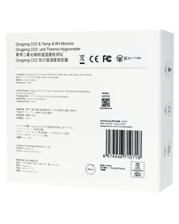  Анализатор качества воздуха Qingping CO2 and Thermo-Hygrometer (CGP22C) белый