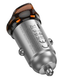 Автомобильное заряд. устр. Hoco NZ16A 1USB/1C 43W серый
