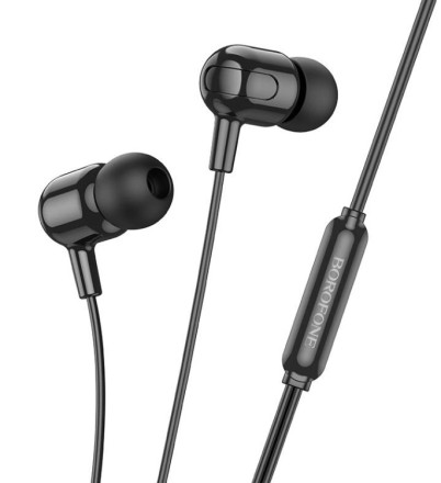  Стереонаушники Borofone BM84 с микрофоном 1.2м черные