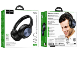 Стереонаушники Bluetooth полноразмерные Hoco W54 ANC черные