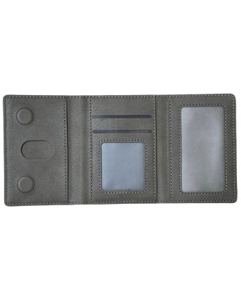  Кожаный чехол-бумажник Leather Wallet с MagSafe для Apple i-Phone серый