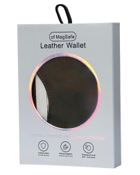 Кожаный чехол-бумажник Leather Wallet с MagSafe для Apple i-Phone серый