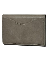 Кожаный чехол-бумажник Leather Wallet с MagSafe для Apple i-Phone серый