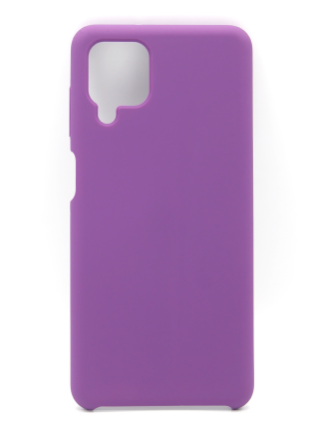  Накладка для Samsung Galaxy A12 Silicone cover фиолетовая