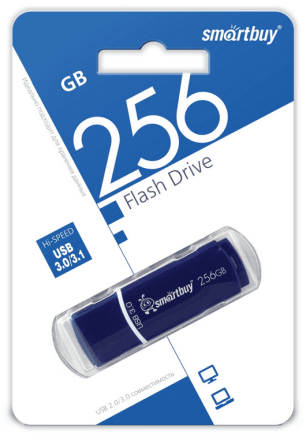  3.0 USB флеш накопитель Smartbuy 256 GB Crown Blue (SB256GBCRW-B)