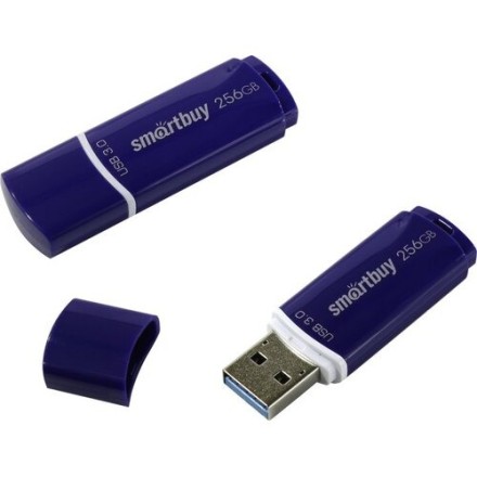 3.0 USB флеш накопитель Smartbuy 256 GB Crown Blue (SB256GBCRW-B)