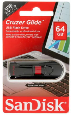  USB флеш накопитель SanDisk CZ60 Cruzer Glide 64GB (SDCZ60-064G-B35)