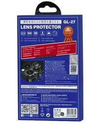 Защитное стекло Remax i-Phone 15 Pro/15 Pro Max на линзы камеры синее