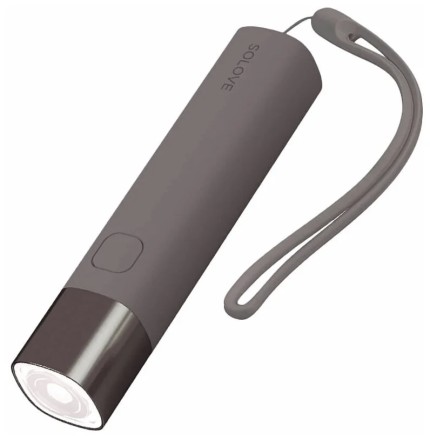  Портативный фонарик + Powerbank 3000mAh Solove X3S коричневый