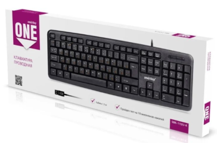  Клавиатура проводная Smartbuy ONE 113 USB черная (SBK-113U-K)/20