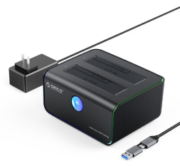 Док-станция для 2 HDD Orico 8828C3-C-BK 10Gbps USB-C черная